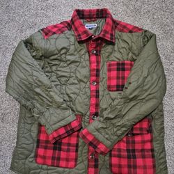 Club Room Quilted Jacket XXL Green Flannel Lined Lightweight
