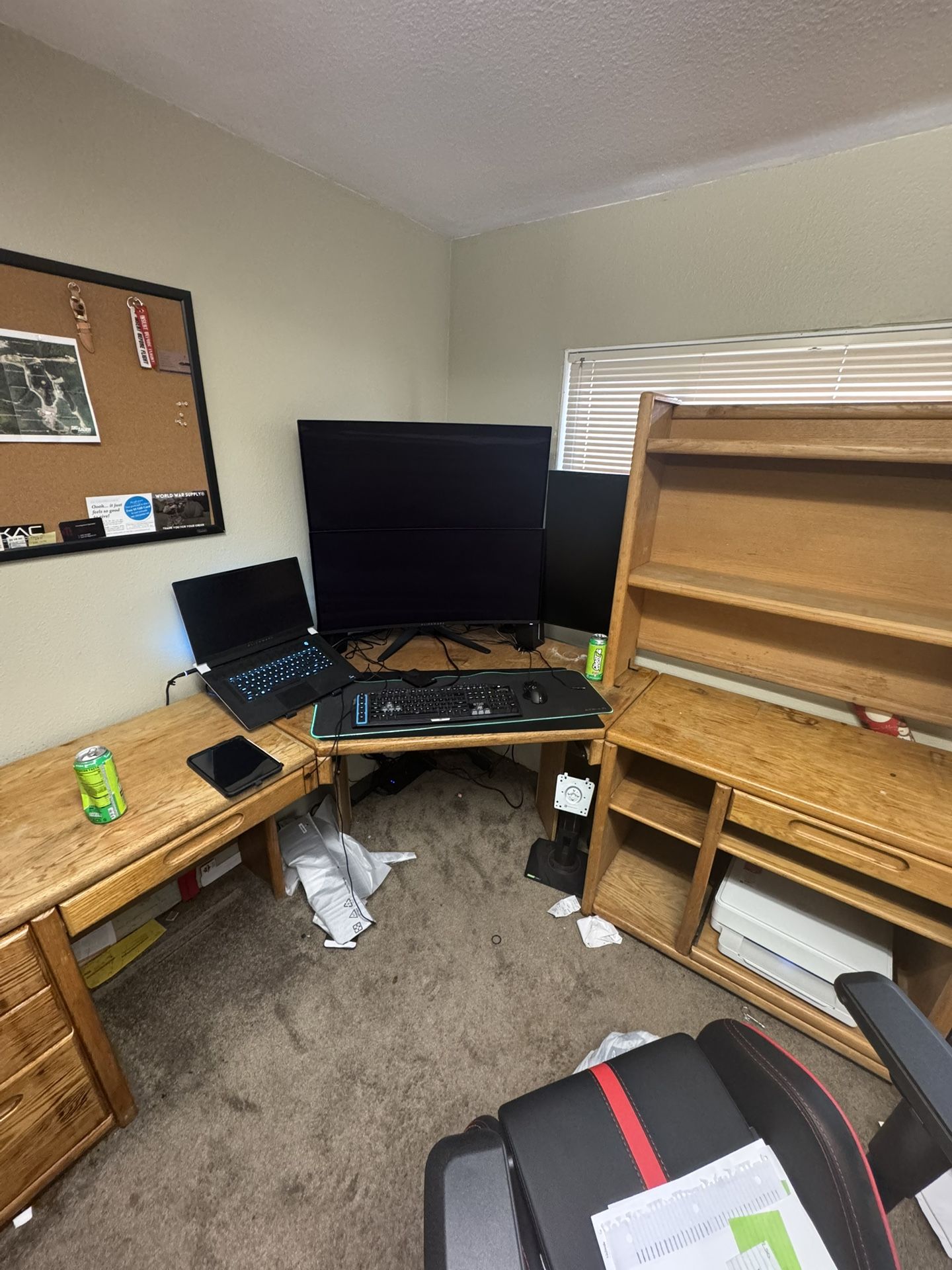Wooden L Shaped Desk