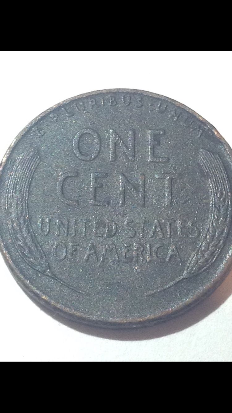 Rare Charcoal Black (Ruthenium coated?) Wheat penny