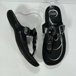 Abeo B.I.O. System Black Bling Sandals Comfort Shoes Women Size 11