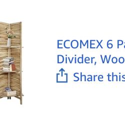 Natural Wood Wall Divider 