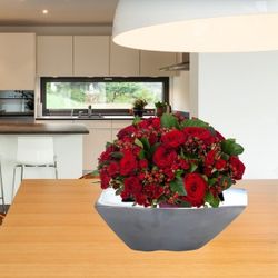 Cec LePage for MOMA Modern sculpture Art Aluminum Vase Centerpiece 