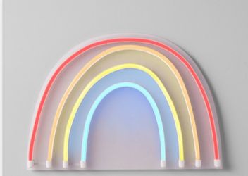 Rainbow neon wall decor