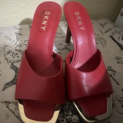 Red DKNY heels 