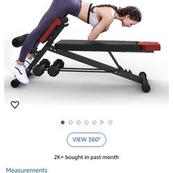 Finer Form Multi-Functional Weight Bench - Adjustable Flat/Decline/Sit-Up/Roman Chair/Back Extension 