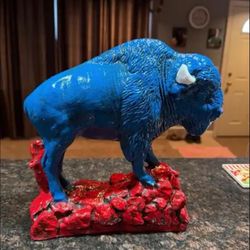 Bills Themed Buffalo Statue