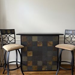 Bar With Two Stools 