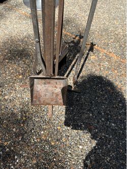 Vintage fireplace tools