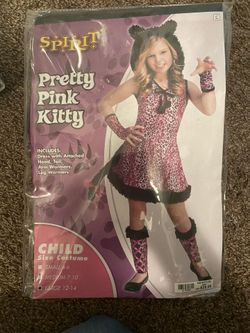 Girls Pretty Pink Kitty Costume