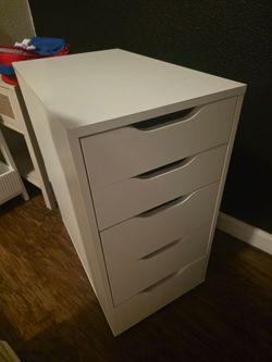 White 4-Drawer Storage Cabinet