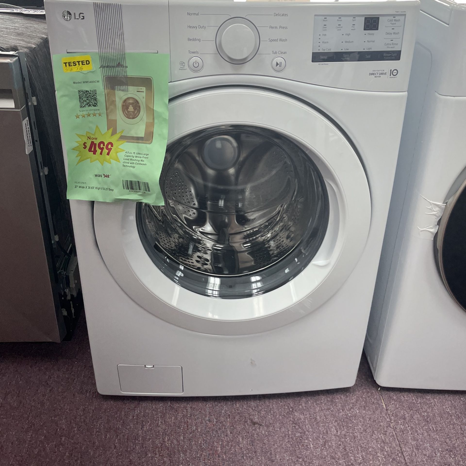 Washer Lg New Open Box And 1 Year Warranty