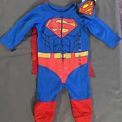 Baby Boys Superman Bodysuit Costume (New)