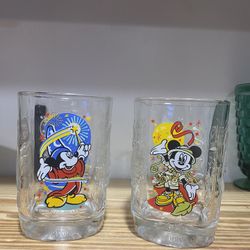 Set Of Two Disney Collectors Glass Cups 