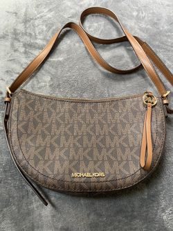 Michael Kors Dover Medium Signature Logo Crossbody Bag Brown