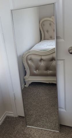 Full-Length Floor Mirror Silver Frame