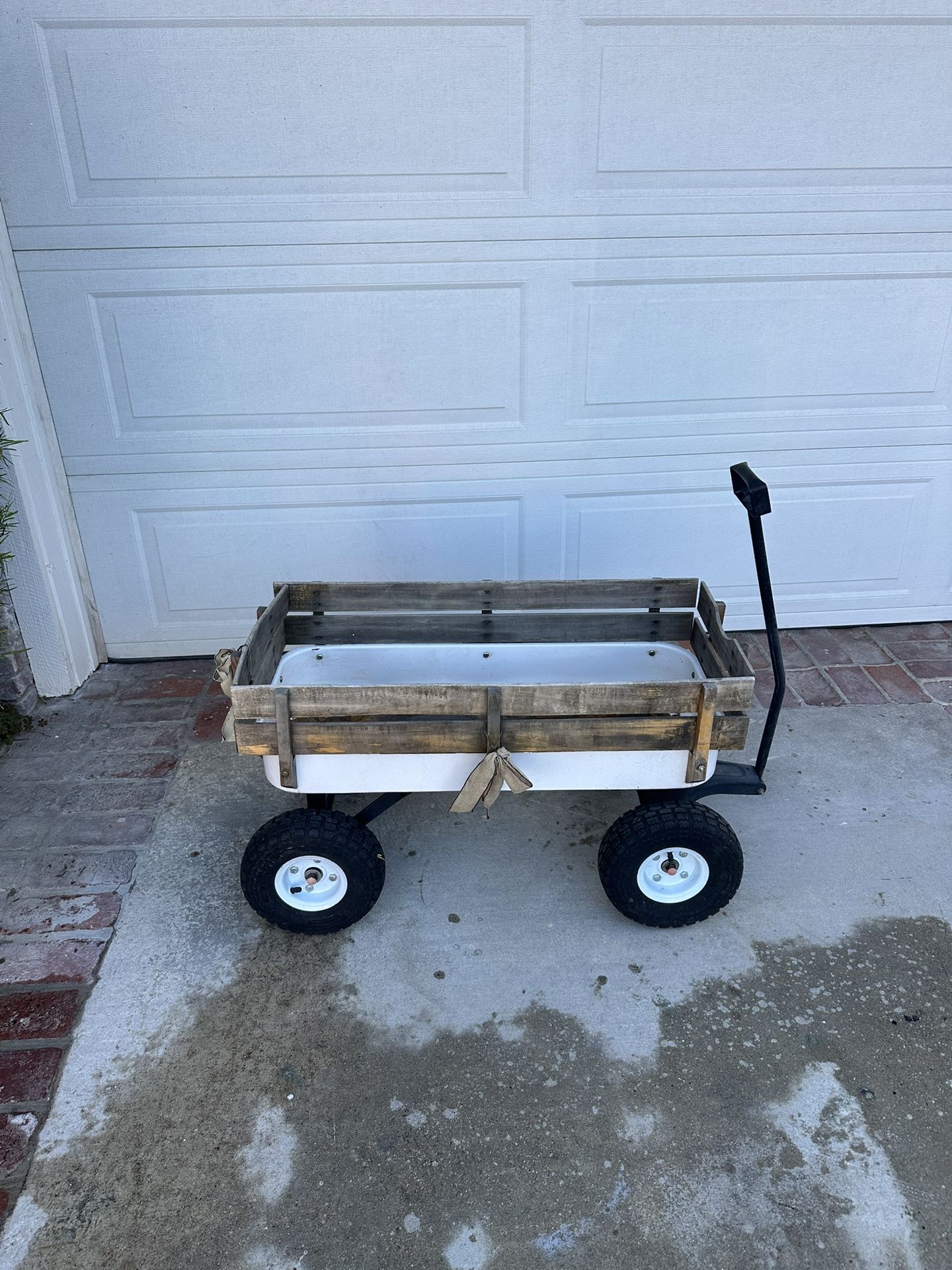 Rustic Garden Wagon / Utility Cart – Wood & Metal | Great Project or Farmhouse Decor
