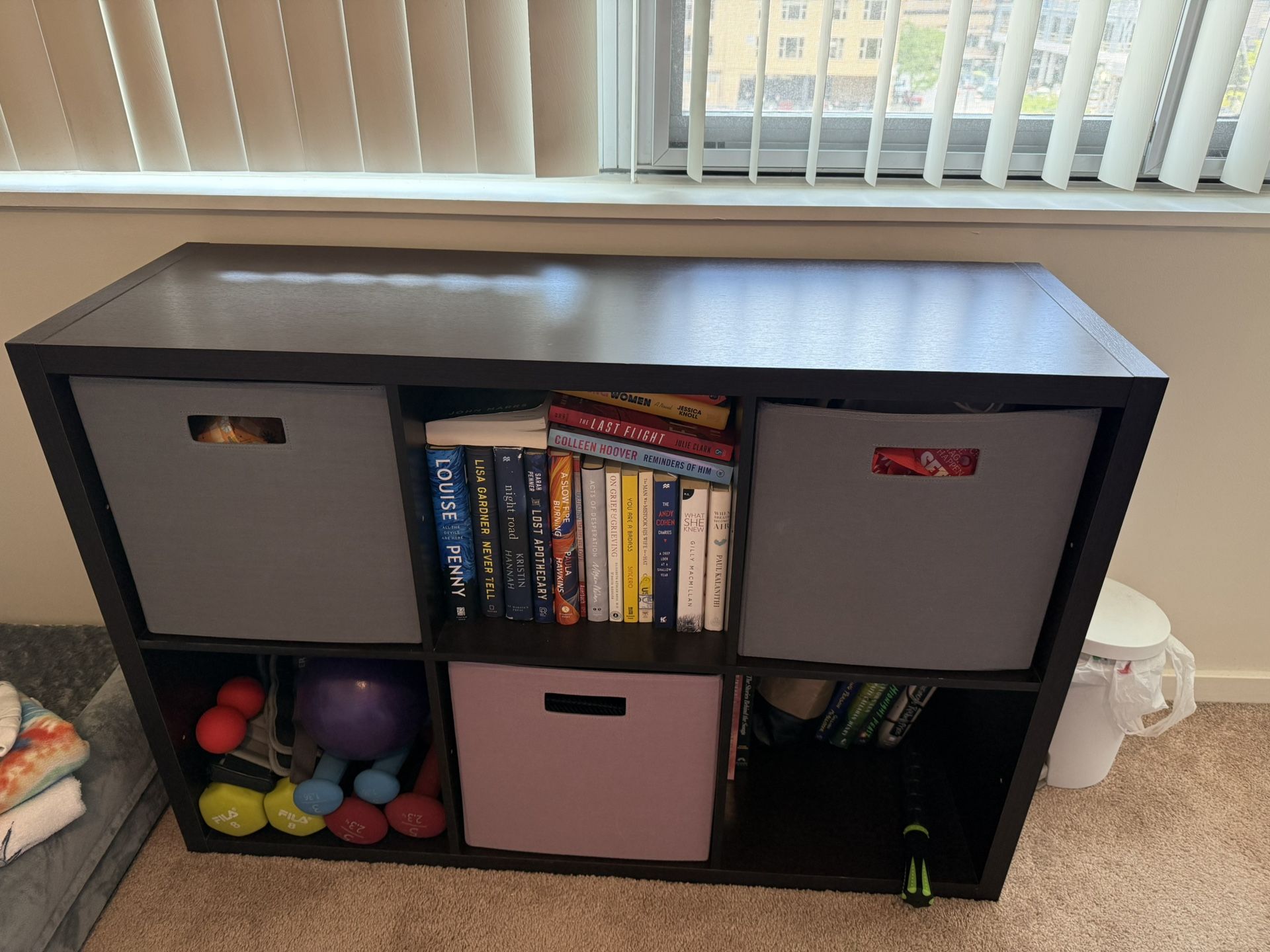 Dark Wood Storage Shelf