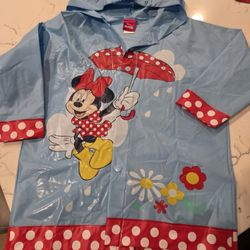 New Without Tags Disney Mini Raincoat Size 3T Little Kids See Description