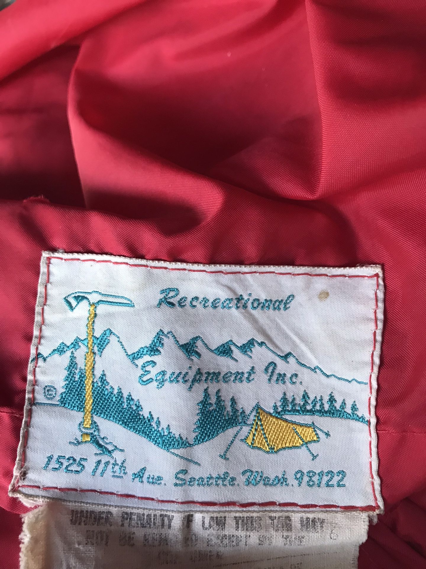 Vintage REI Sleeping bag