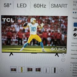 Brand New TCL 58inches 4K UHD LED