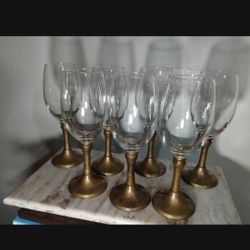 VINTAGE STEAM GLASSES - SET OF 7- V66EB