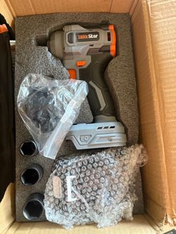 Cordless Impact Wrench Kit Max 550N.m 405Ft-lbs 3900RPM High Torque Driver, great for Tire Change, Heavy Equipment, Construction & Farm Machinery