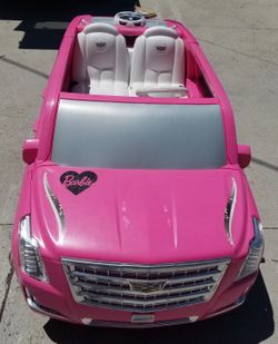 Pink barbie escalade power wheels deals