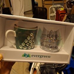 Coffee Mug Rocks Glass Combo Dog Christmas Gift Idea Set