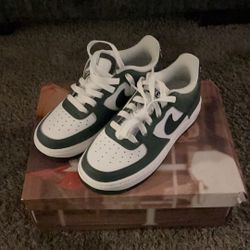 Navy And Olive Green Air Force Ones Kids Size 1