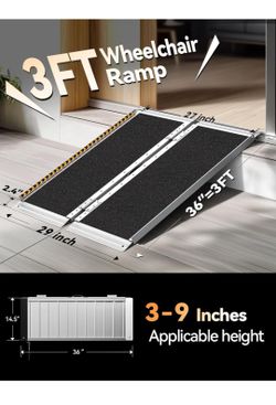 3FT Aluminum Ramp ,Wheelchair Ramp New/ Rampa nueva