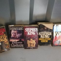 Stephen King Book; "Hearts In Atlantis"X2, "Delores Claiborne"X2, "Rose Madder",  "Needful Things",  "The Dark Half", "Skeleton Crew" &" Insomnia"