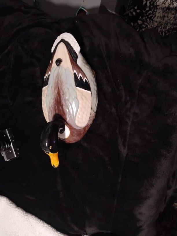 Vintage Portuguese Ceramic Duck Tureen