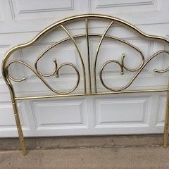 Brass Headboard and Bed Frame 