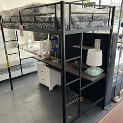Twin Size Loft Bead With Workstation 