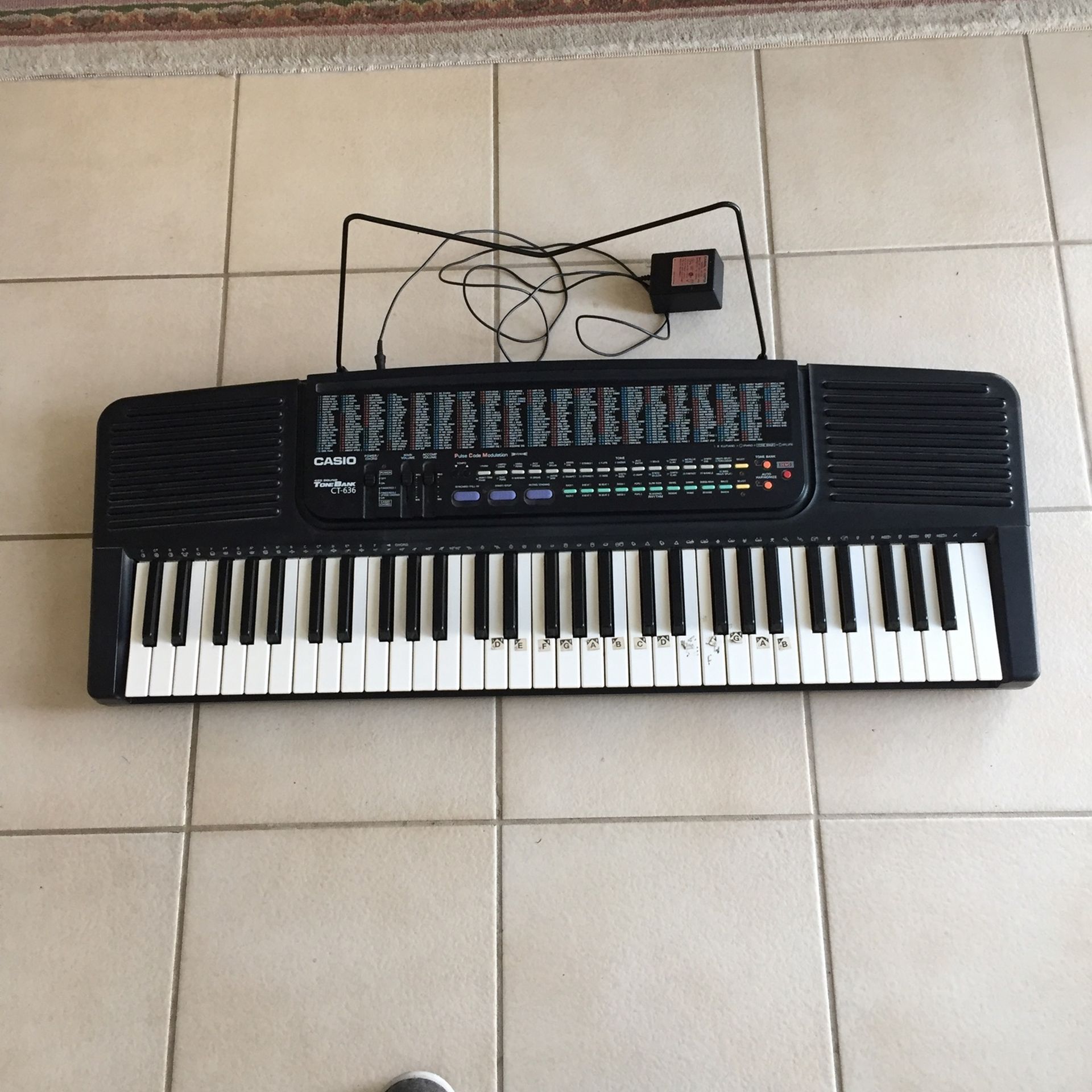 Casio Keyboard CT 636 Tone Bank 465 Vintage 1980s for Sale in