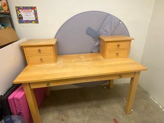 Desk and file cabinet