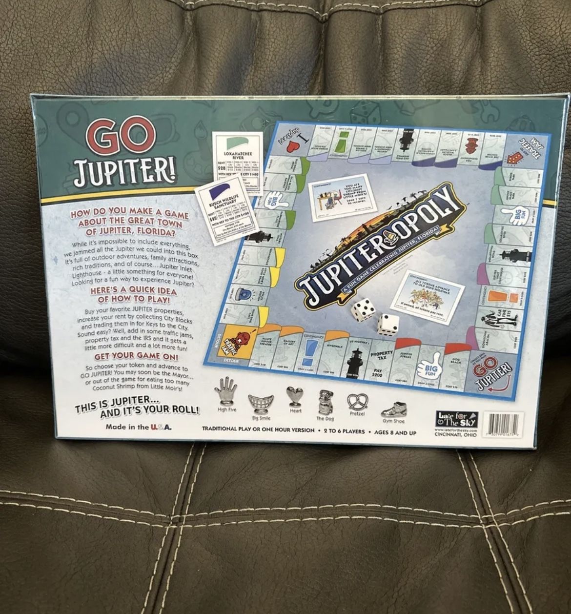 Jupiter opoly Board Game about the Town of Jupiter, Florida Made in USA