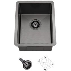 12x16 Bar Sink Undermount Kitchen Sink black Stainless Steel #2562X G1