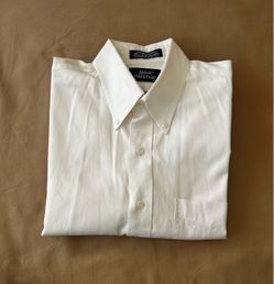 Harris Prestige White Button-Down Dress Shirt long sleeve size 16/33 100% cotton never worn