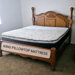NEW KING-SIZE PILLOW TOP MATTRESS & BOX SPRING 