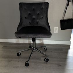 Grey Velvet desk chair 