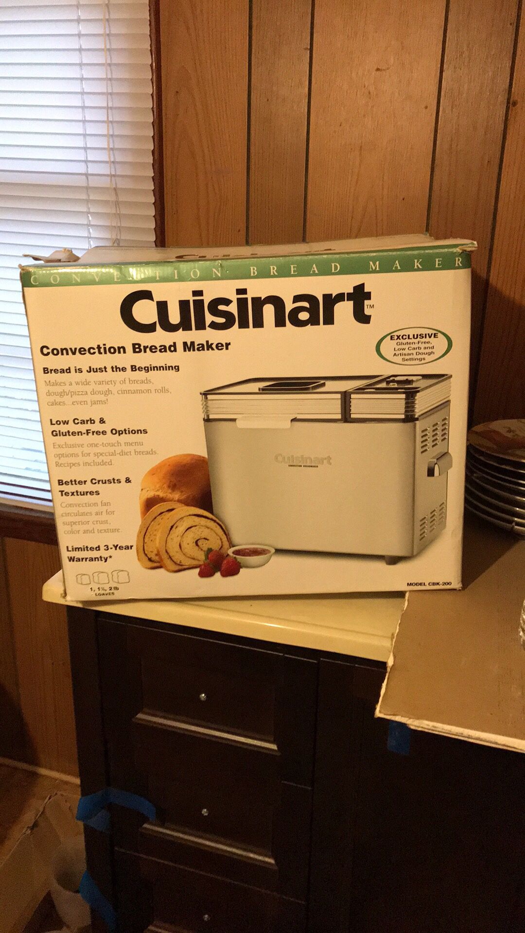 Cuisinart bread maker.... I enjoyed it for a while, started traveling so I quit using it. Great bread maker