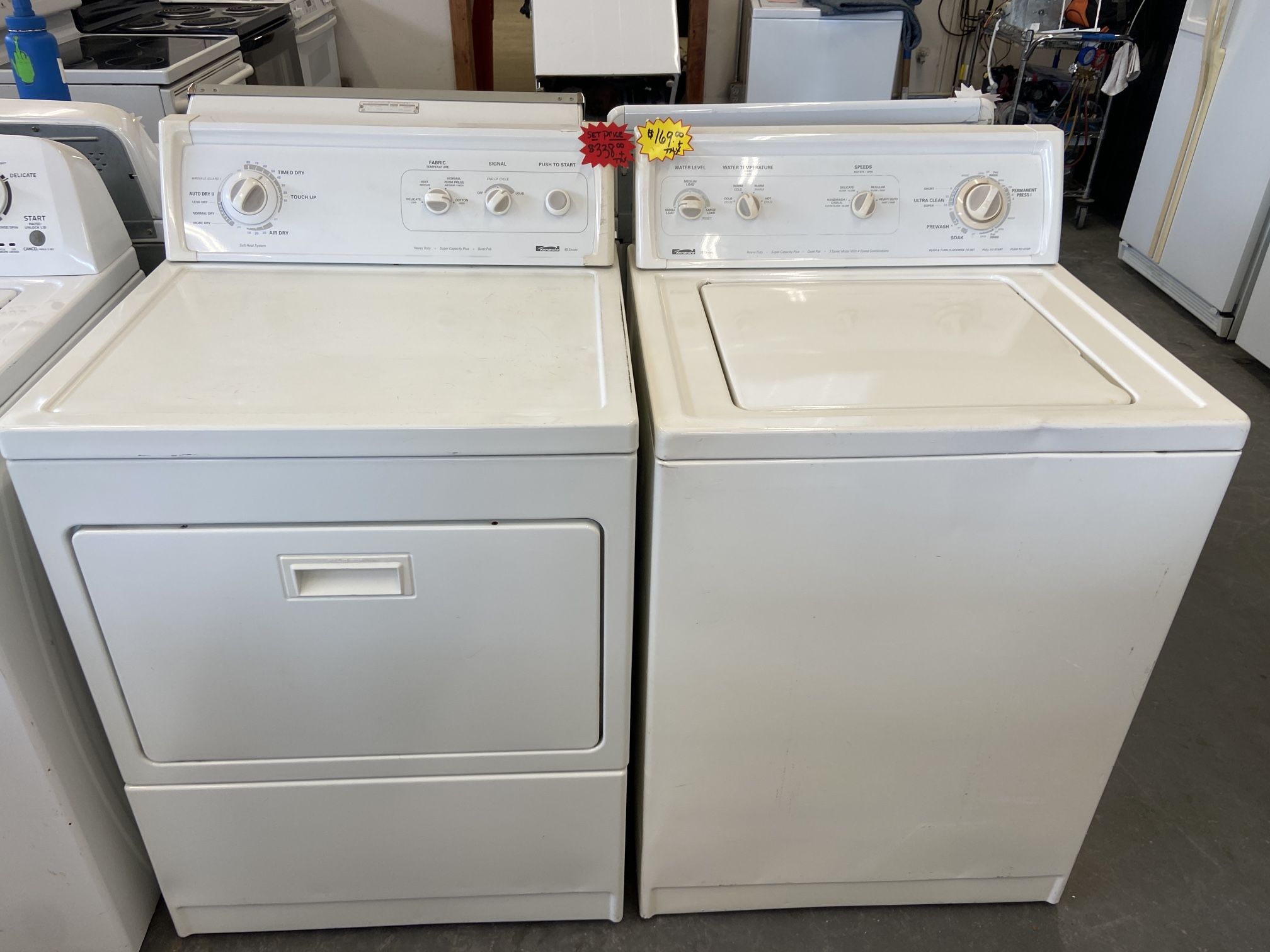 KENMORE WASHER AND DRYER SET
