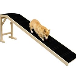 PawHut Pet Ramp for Bed, Natural Wood Ramp for Large Dogs  74" x 16" x 25", D06-086ND - Brand New in Box