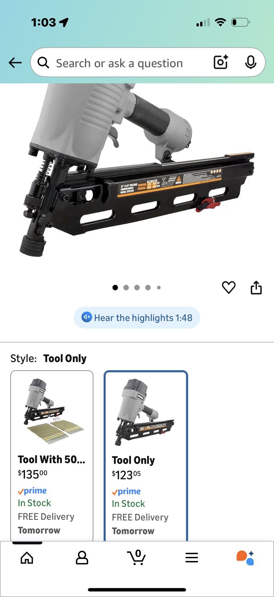 NuMax SFR2190 Pneumatic 21 Degree 3-1/2" Framing Naile