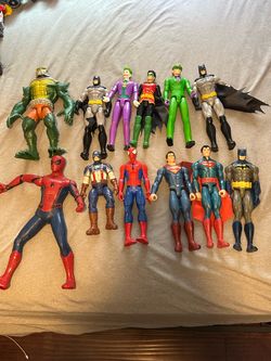 Marvel & DC Superhero Action Figure Lot of 12