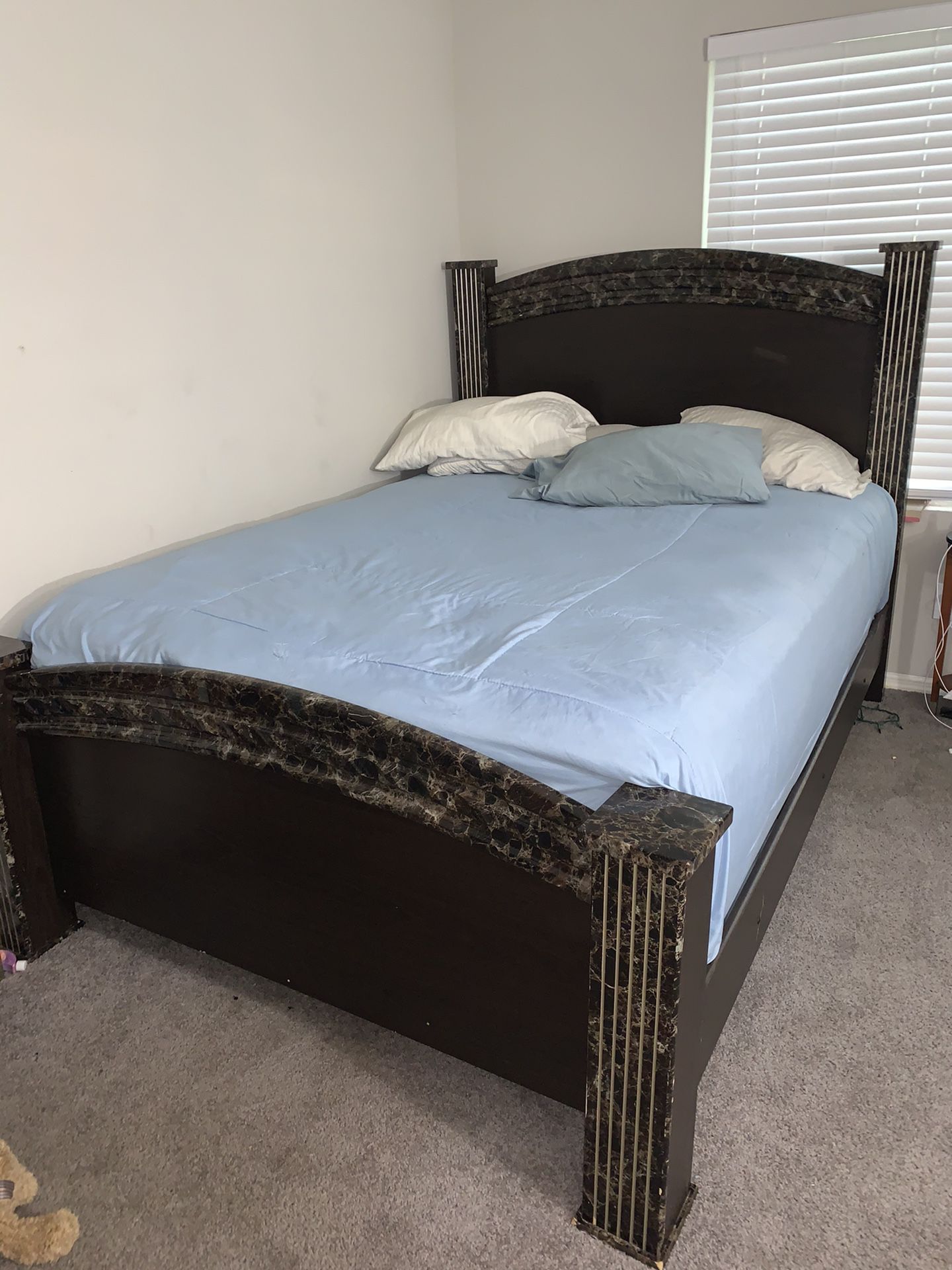 Queen headboard and frame