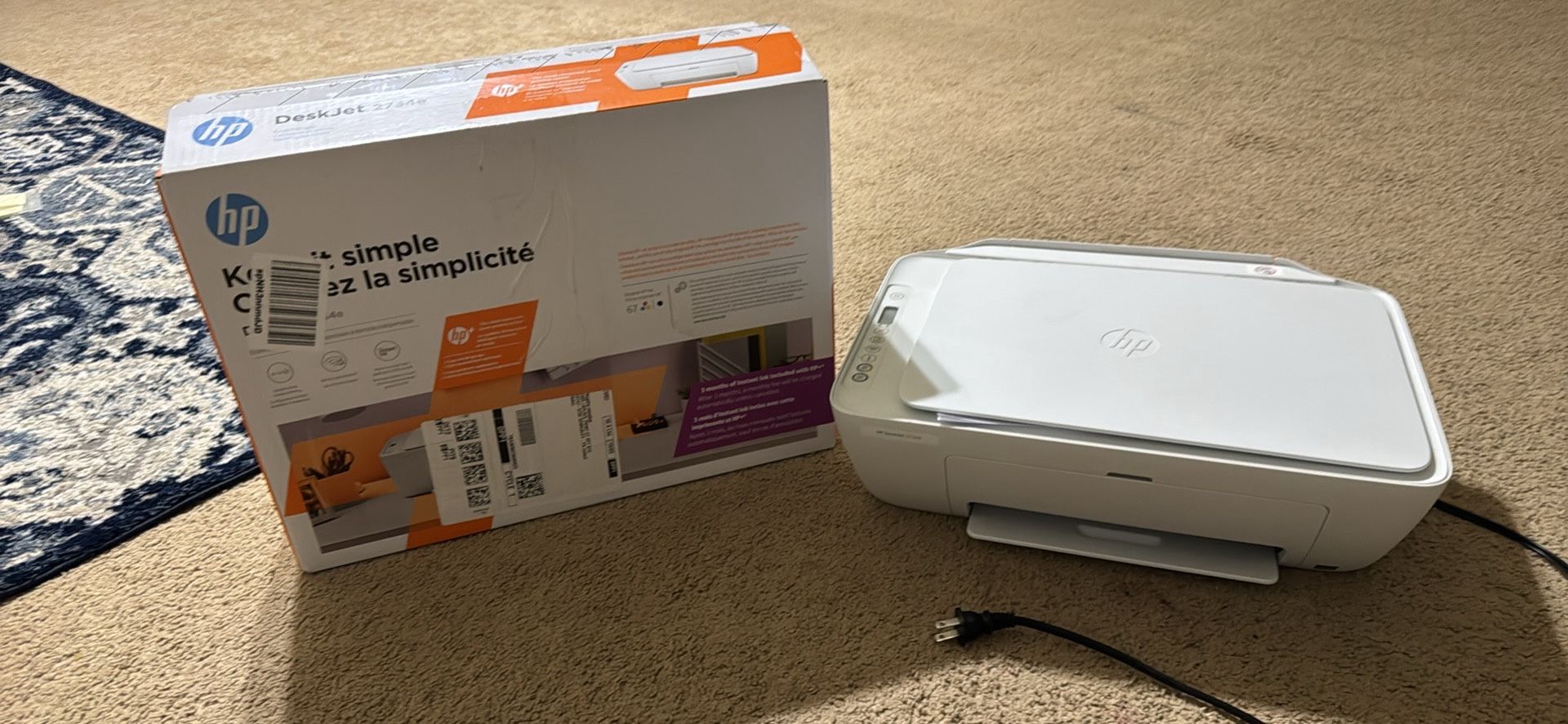 HP Deskjet 2734e all in one color printer , scanner and copier