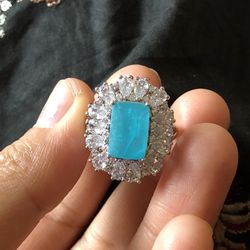 Doublet Firozi Blue Ring High End Size 7 