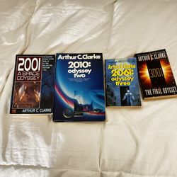 Arthur C Clarke Sci-fi Book lot - All 4 Space odyssey 